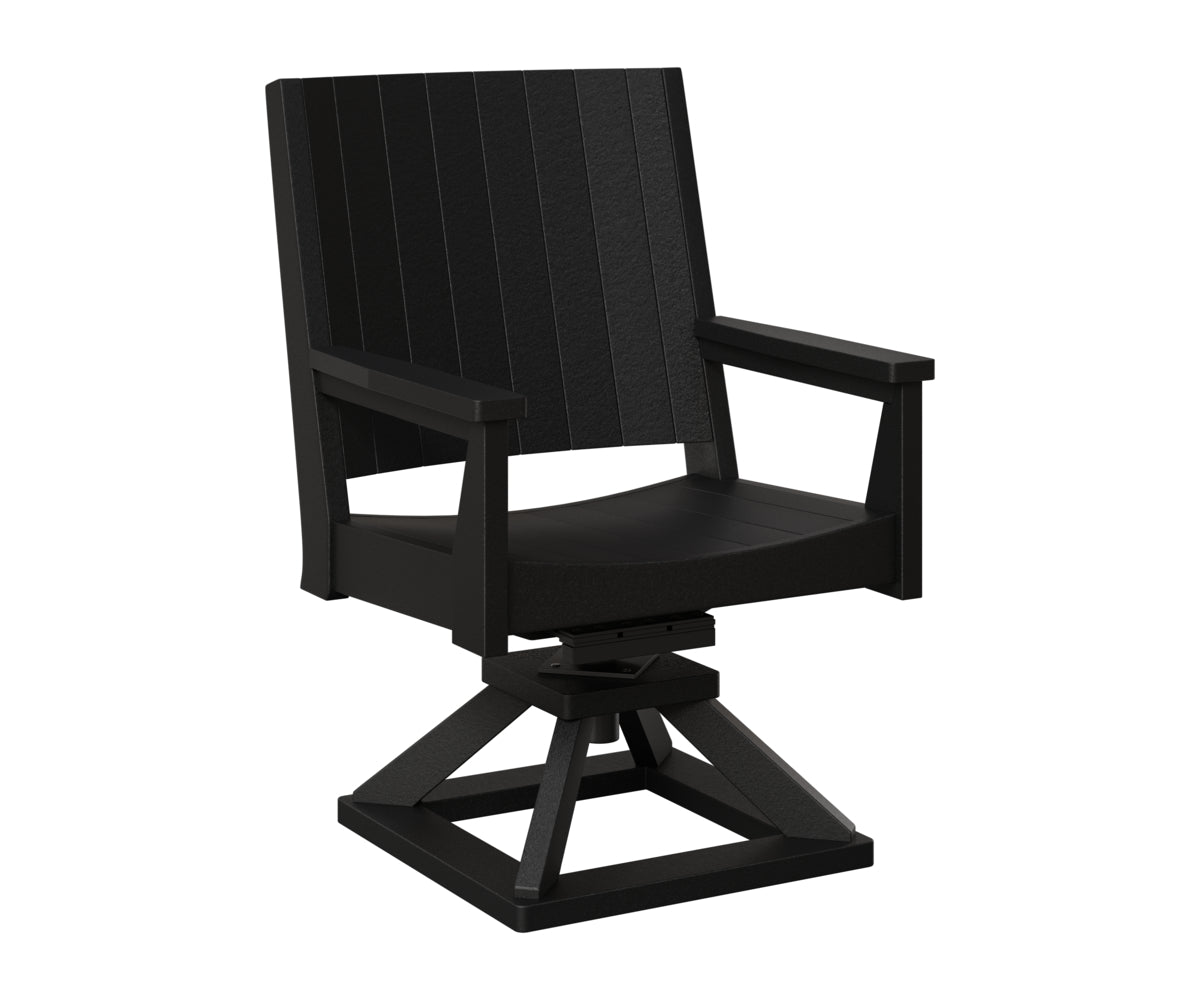 Berlin Gardens Mayhew Outdoor Poly Lumber Chat Swivel Rocker Dining Chair