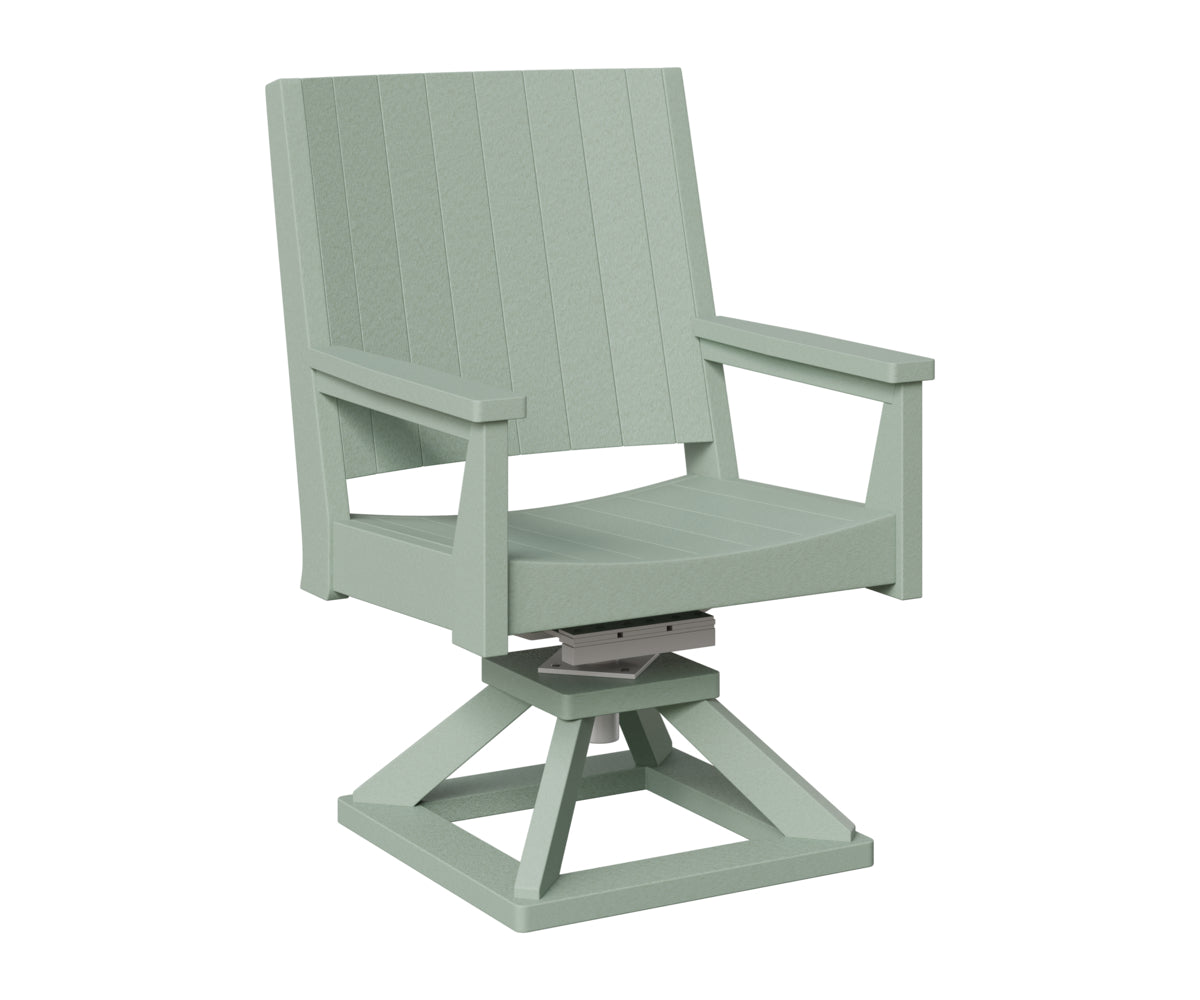 Berlin Gardens Mayhew Outdoor Poly Lumber Chat Swivel Rocker Dining Chair