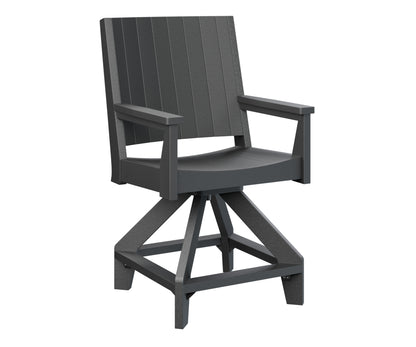 Berlin Gardens Mayhew Outdoor Poly Lumber Chat Swivel Counter Height Chair