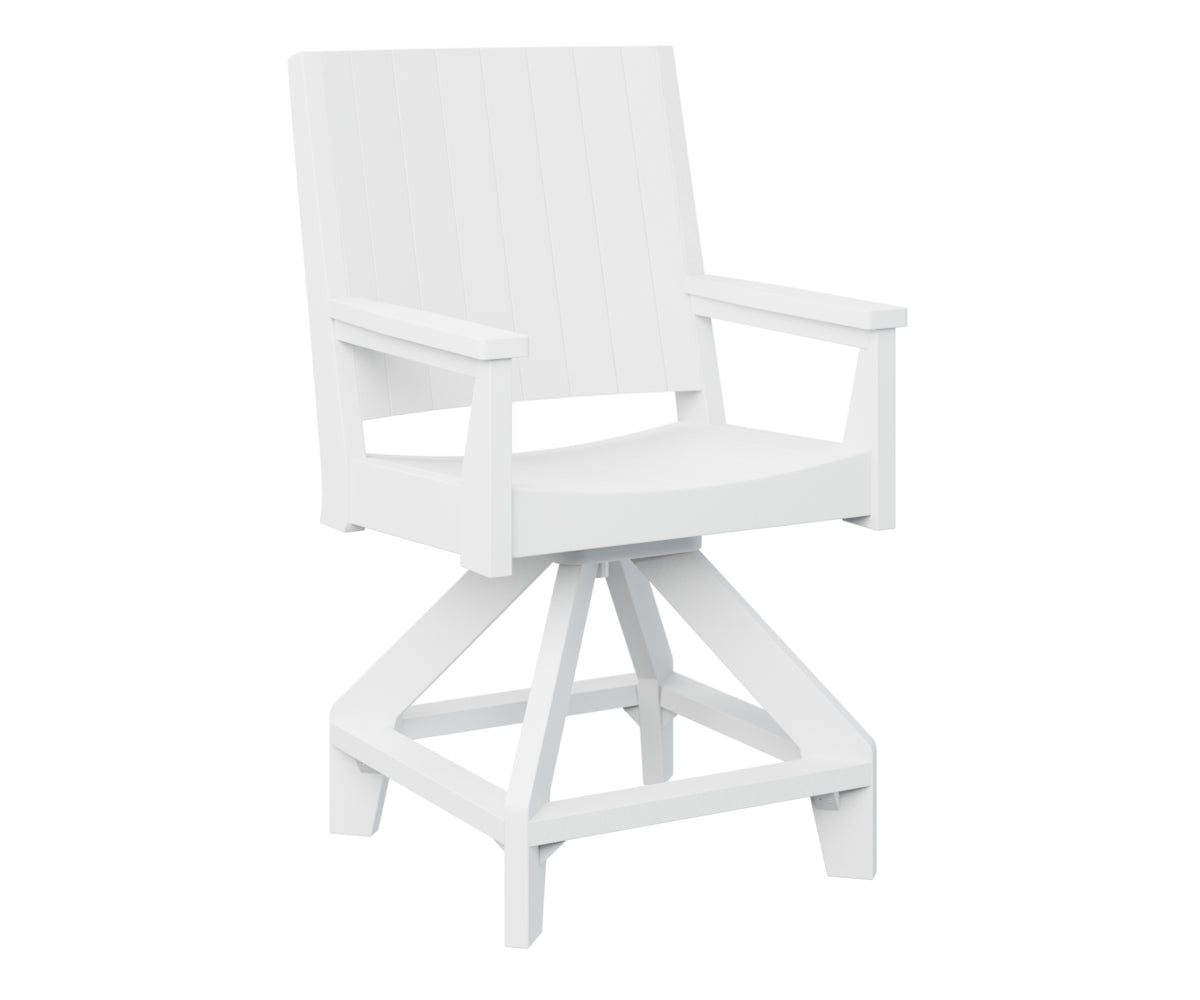 Berlin Gardens Mayhew Outdoor Poly Lumber Chat Swivel Counter Height Chair