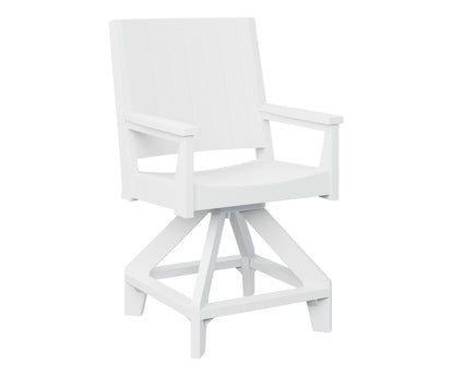 Berlin Gardens Mayhew Outdoor Poly Lumber Chat Swivel Counter Height Chair