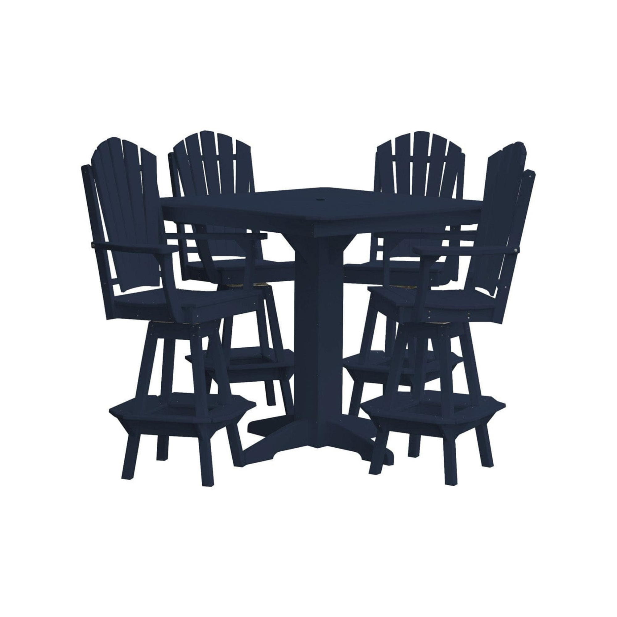 Keystone Amish Co. Sunburst 5-Piece Poly Bar-Height Dining Set