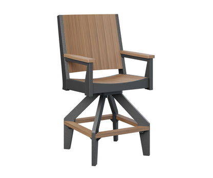 Berlin Gardens Mayhew Outdoor Poly Lumber Chat Swivel Bar Chair