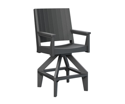 Berlin Gardens Mayhew Outdoor Poly Lumber Chat Swivel Bar Chair