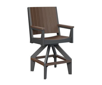 Berlin Gardens Mayhew Outdoor Poly Lumber Chat Swivel Bar Chair