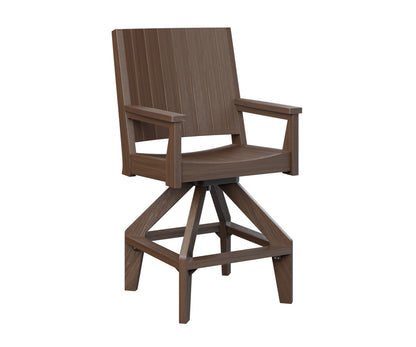 Berlin Gardens Mayhew Outdoor Poly Lumber Chat Swivel Bar Chair