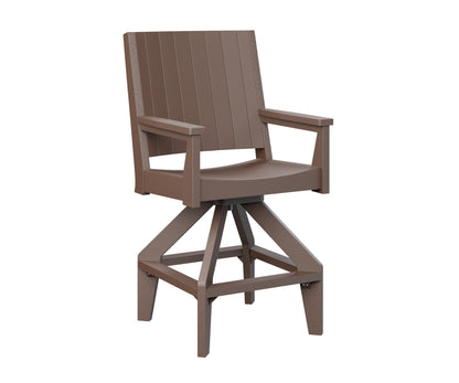 Berlin Gardens Mayhew Outdoor Poly Lumber Chat Swivel Bar Chair