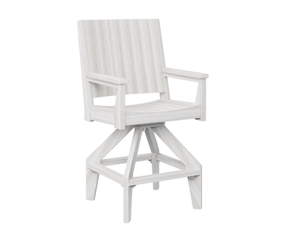 Berlin Gardens Mayhew Outdoor Poly Lumber Chat Swivel Bar Chair
