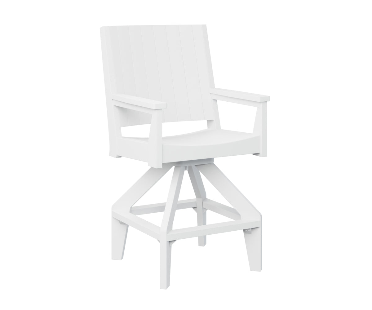 Berlin Gardens Mayhew Outdoor Poly Lumber Chat Swivel Bar Chair