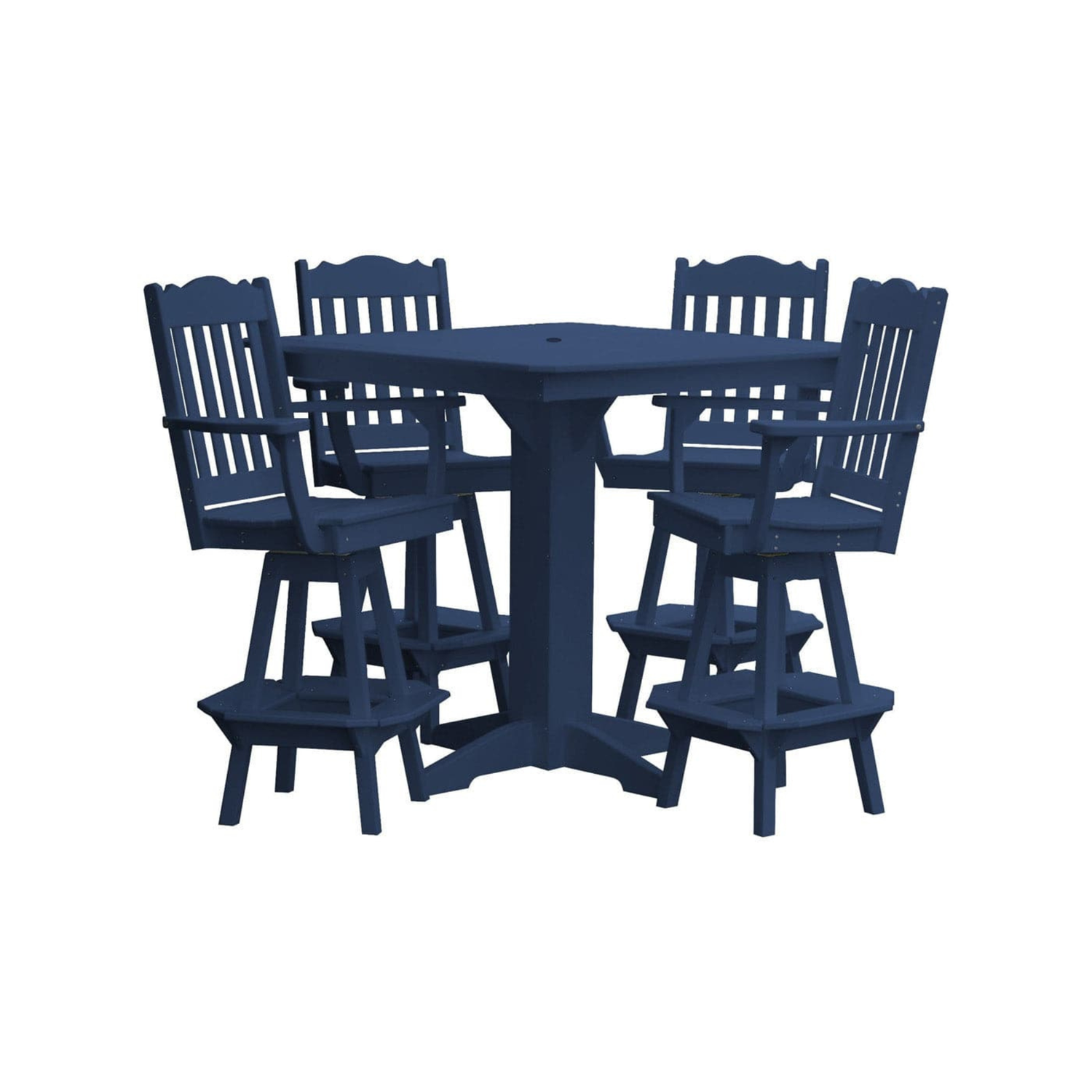 Keystone Amish Co. York 5-Piece Poly Bar Dining Set with Square Table