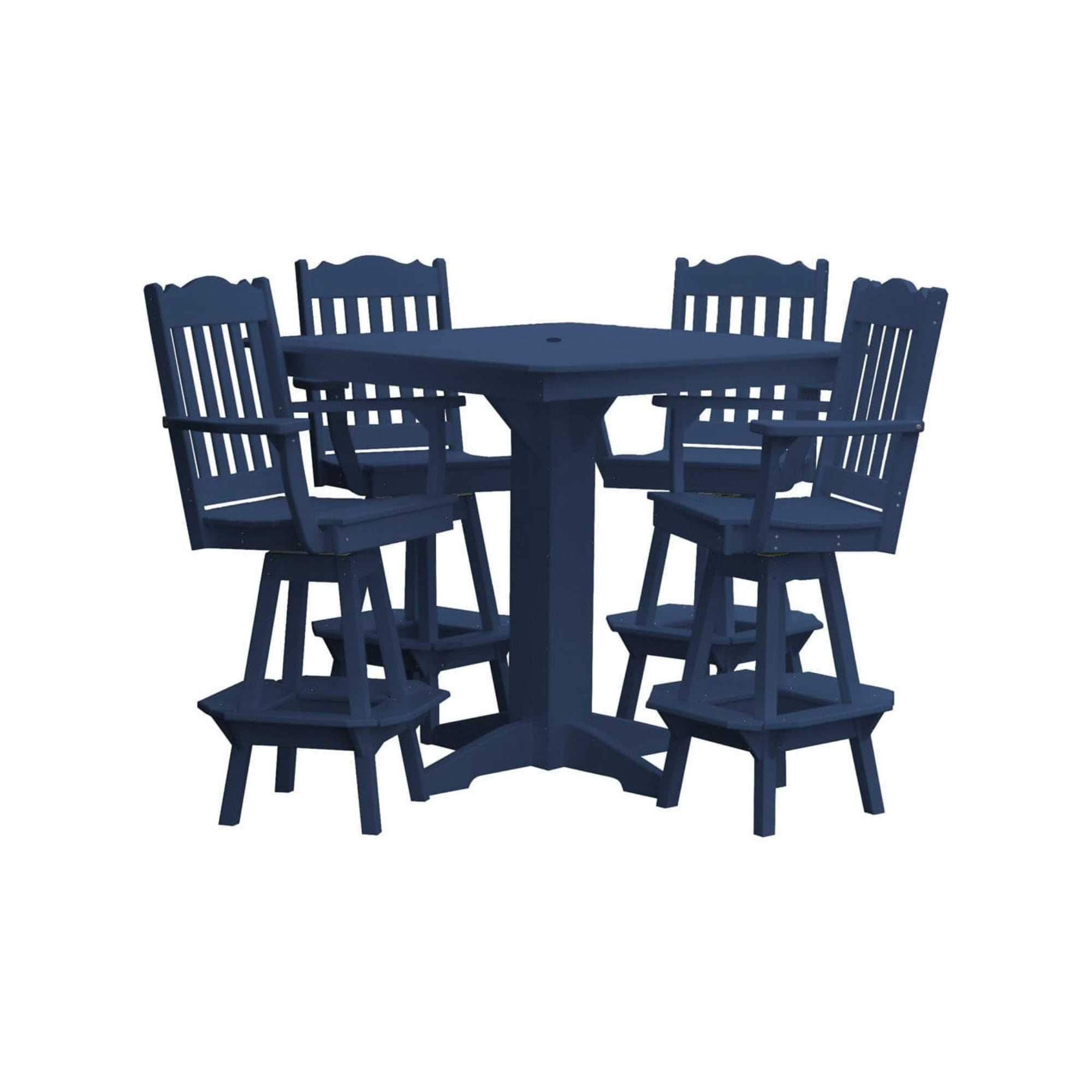 Keystone Amish Co. York 5-Piece Poly Bar Dining Set with Square Table