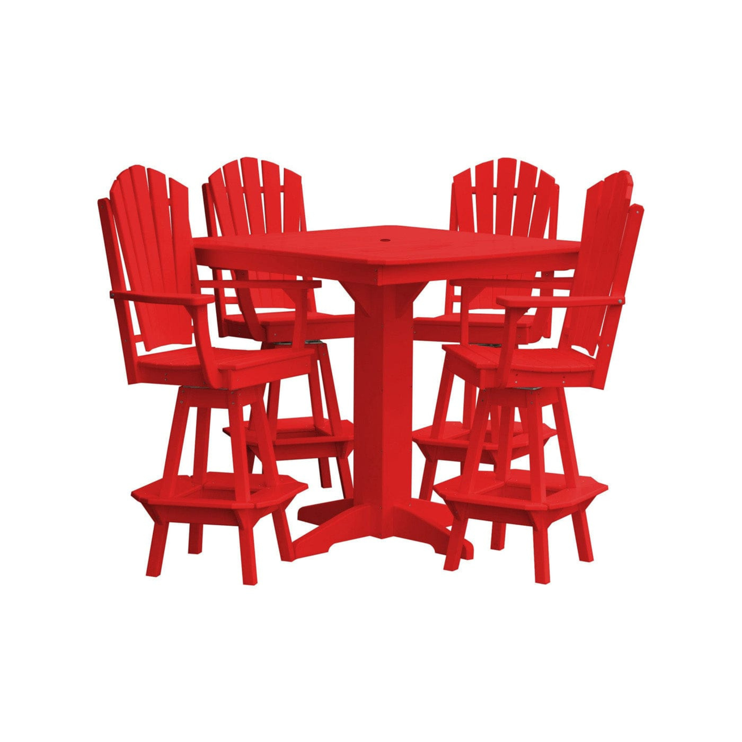 Keystone Amish Co. Sunburst 5-Piece Poly Bar-Height Dining Set