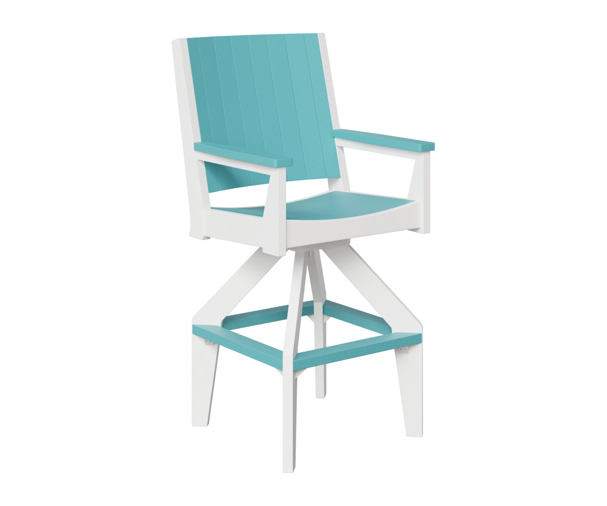 Berlin Gardens Mayhew Outdoor Poly Lumber Chat Extra Tall Swivel Chair