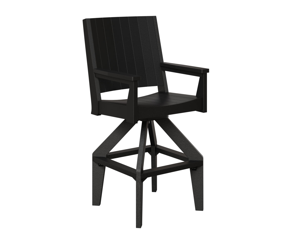 Berlin Gardens Mayhew Outdoor Poly Lumber Chat Extra Tall Swivel Chair