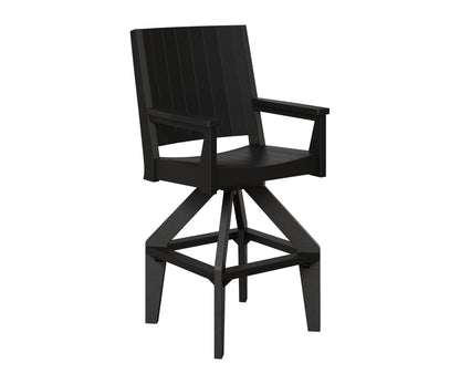 Berlin Gardens Mayhew Outdoor Poly Lumber Chat Extra Tall Swivel Chair