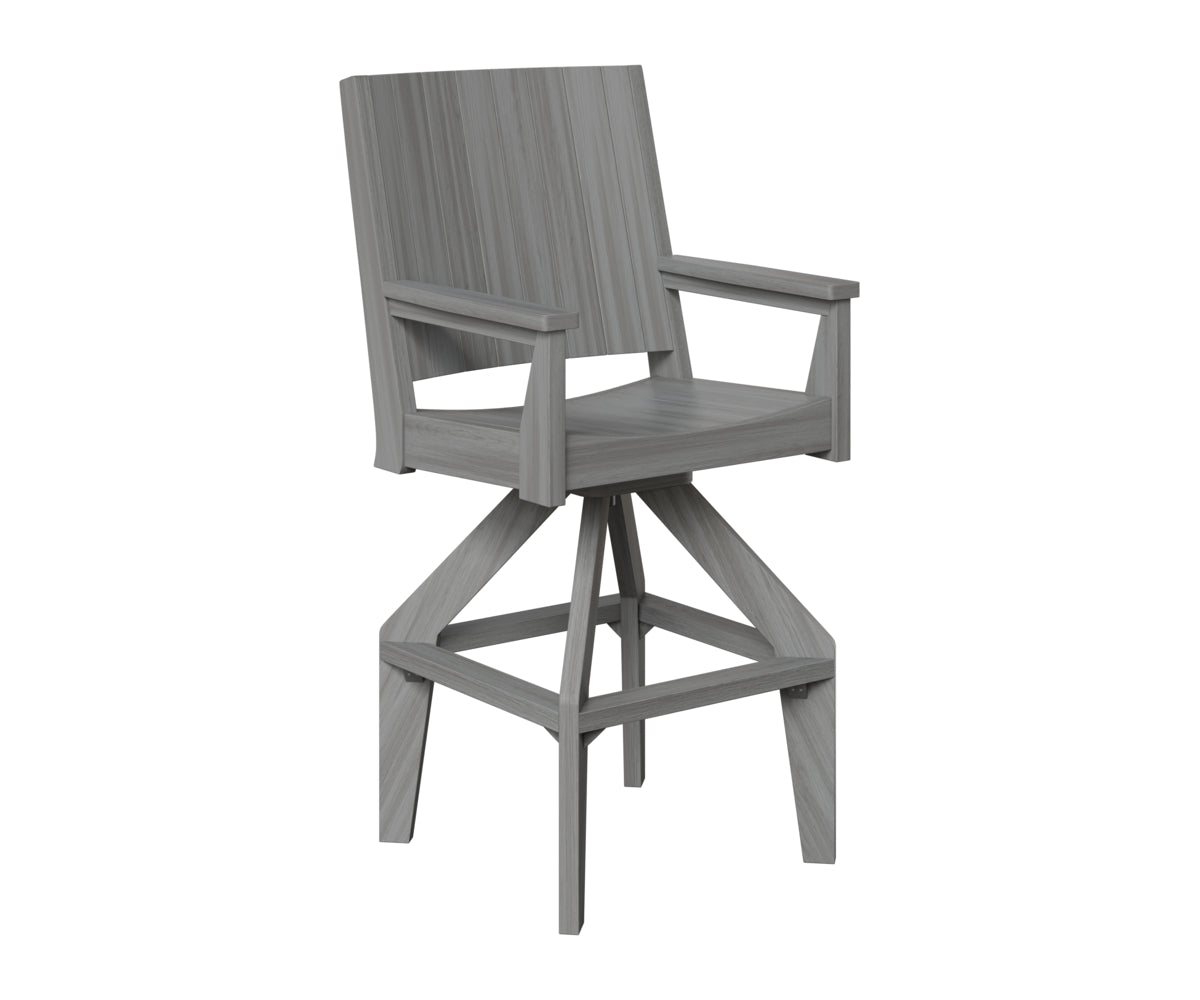 Berlin Gardens Mayhew Outdoor Poly Lumber Chat Extra Tall Swivel Chair