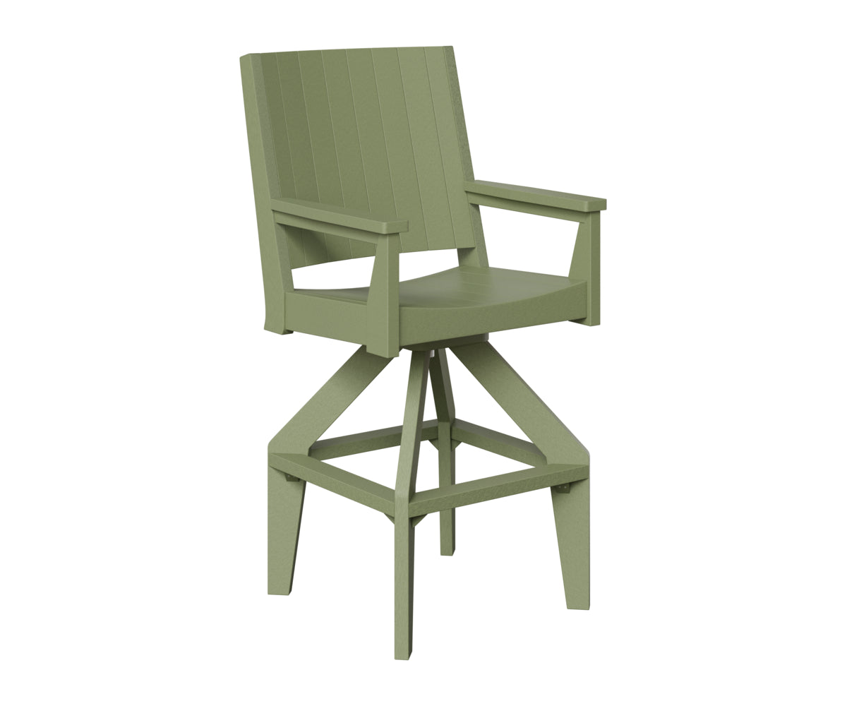 Berlin Gardens Mayhew Outdoor Poly Lumber Chat Extra Tall Swivel Chair