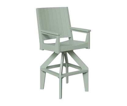 Berlin Gardens Mayhew Outdoor Poly Lumber Chat Extra Tall Swivel Chair