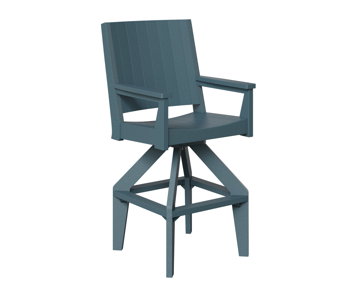 Berlin Gardens Mayhew Outdoor Poly Lumber Chat Extra Tall Swivel Chair