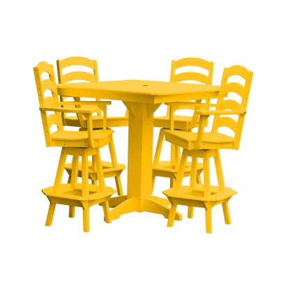 Keystone Amish Co. Josie 5-Piece Poly Outdoor Bar Dining Set