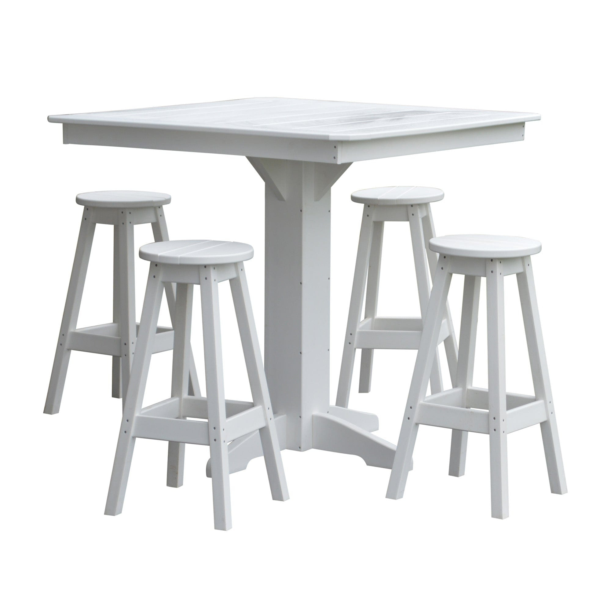 Keystone Amish Co. Sierra 5-Piece Poly Bar Stool Dining Set