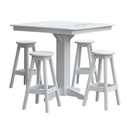 Keystone Amish Co. Sierra 5-Piece Poly Bar Stool Dining Set