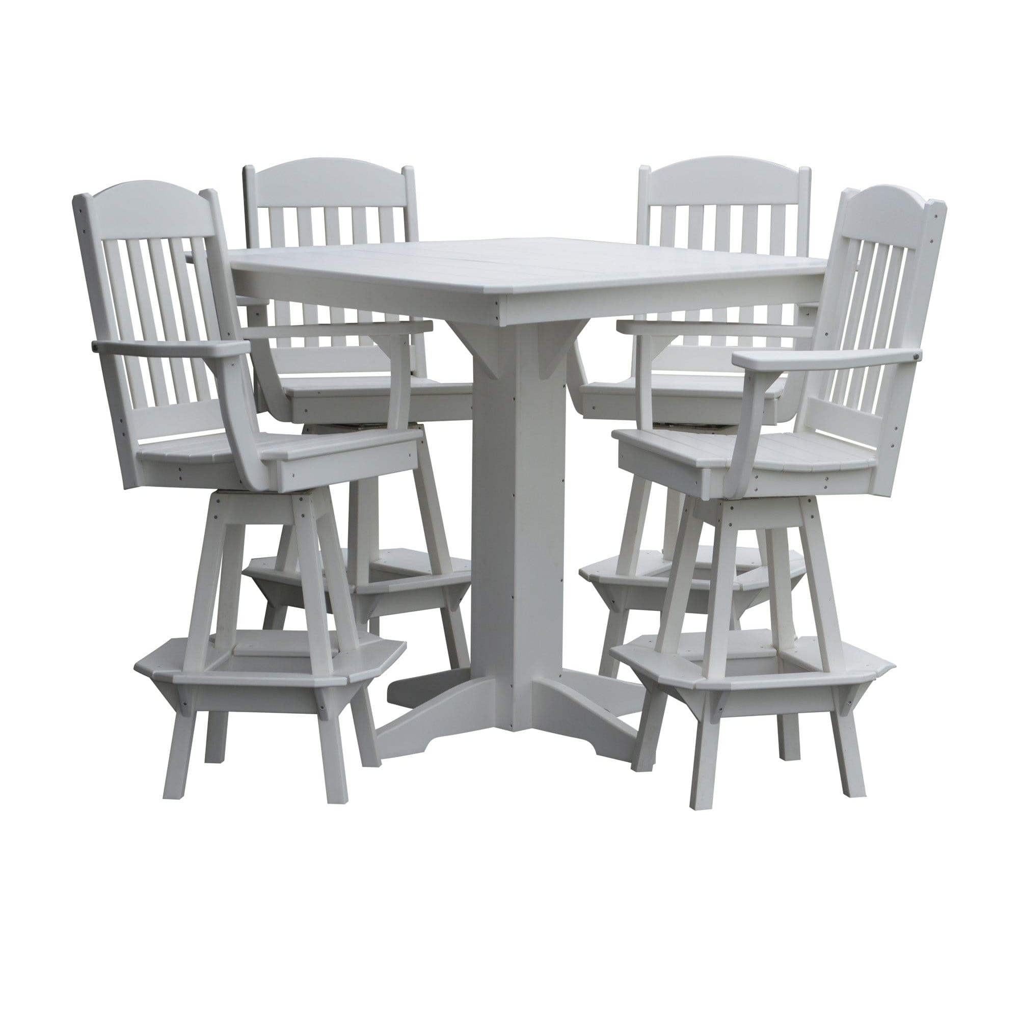Keystone Amish Co. Classic 5-Piece Poly Bar Dining Set