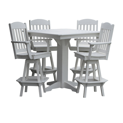 Keystone Amish Co. Classic 5-Piece Poly Bar Dining Set