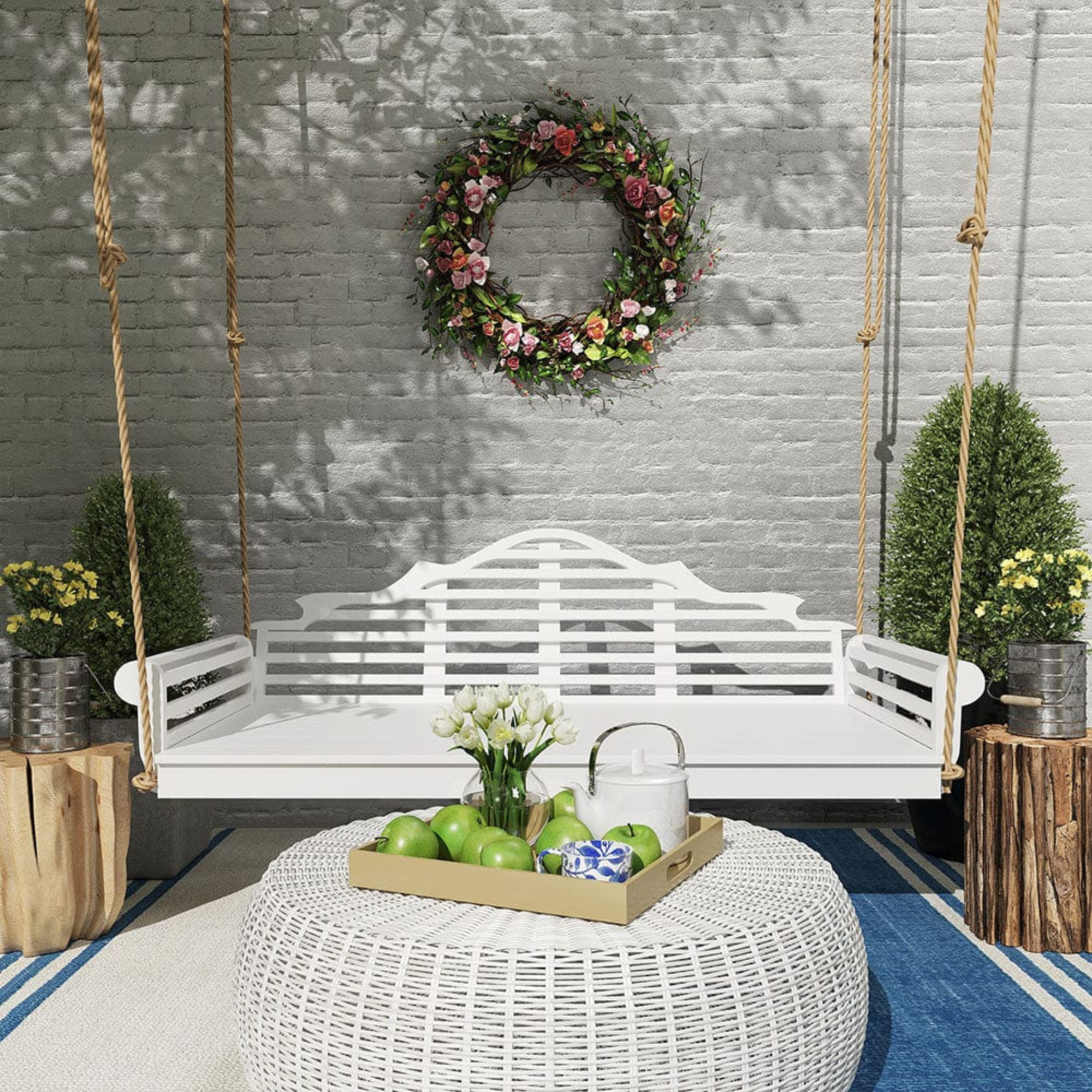 Keystone Amish Co. 4 Foot Milan Porch Swing Bed