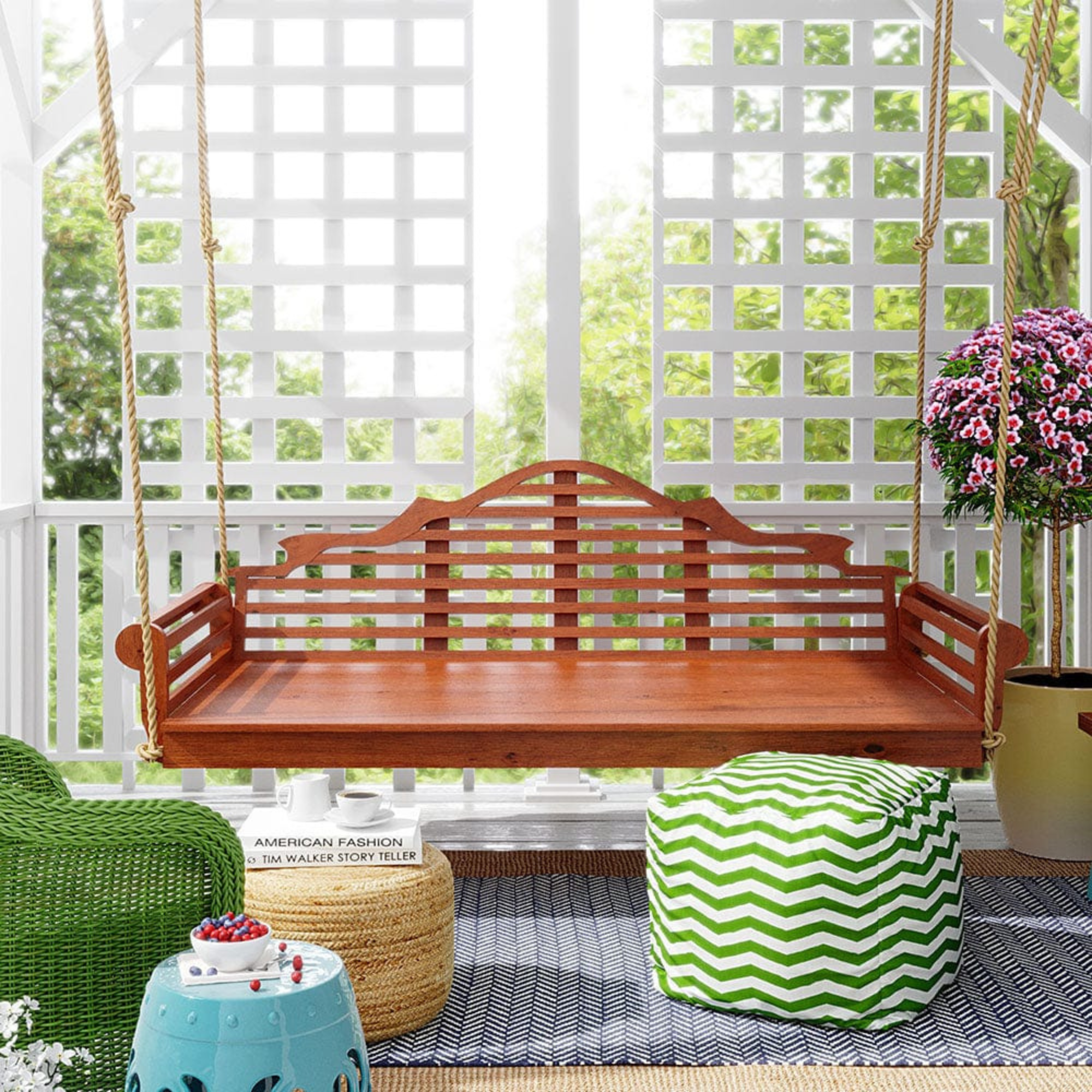 Keystone Amish Co. 4 Foot Milan Red Cedar Swing Bed