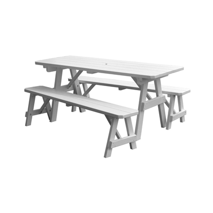 Keystone Amish Co. Pine Traditional Outdoor Dining Set with Benches