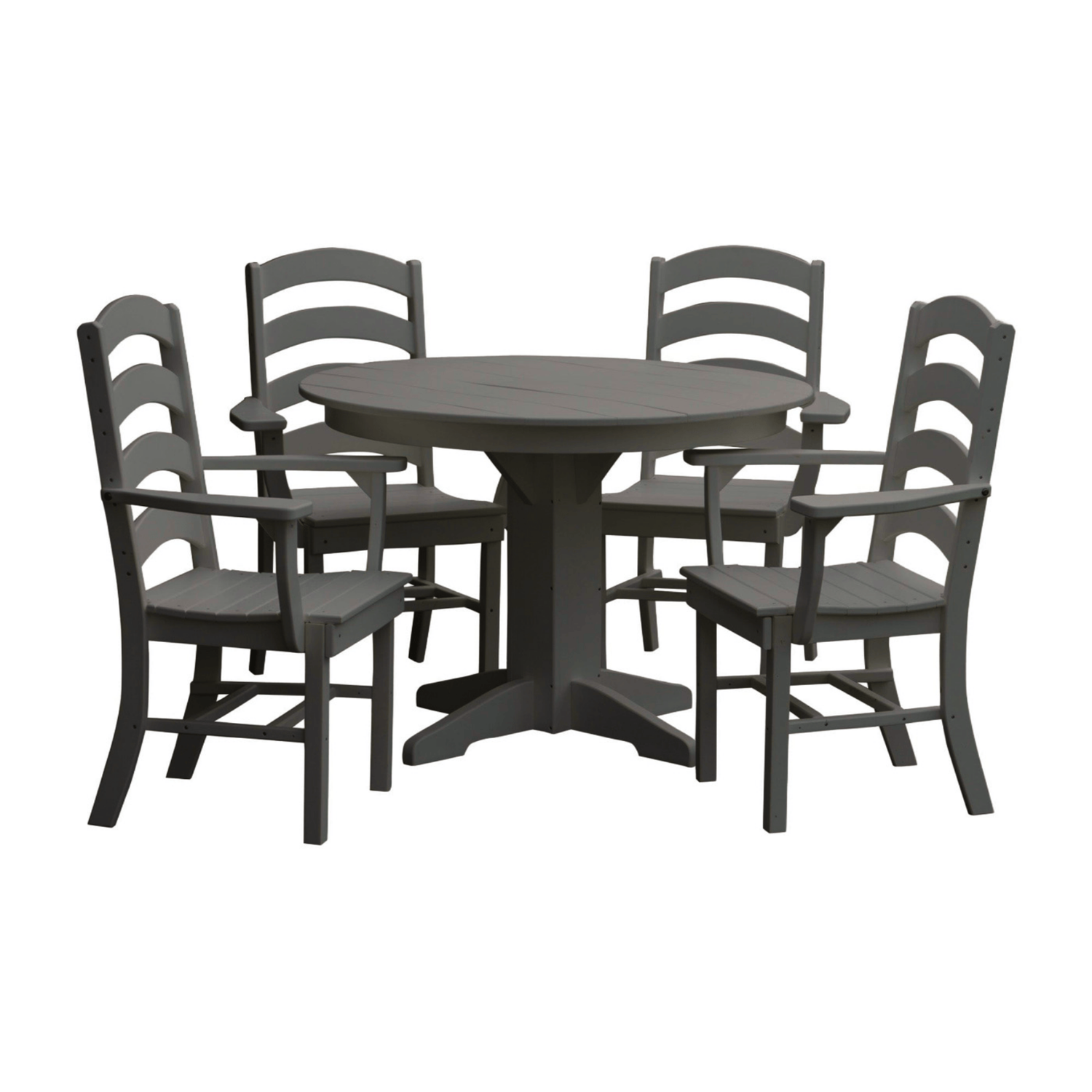 Keystone Amish Co. Josie 5-Piece Poly Outdoor Dining Set with Round Table