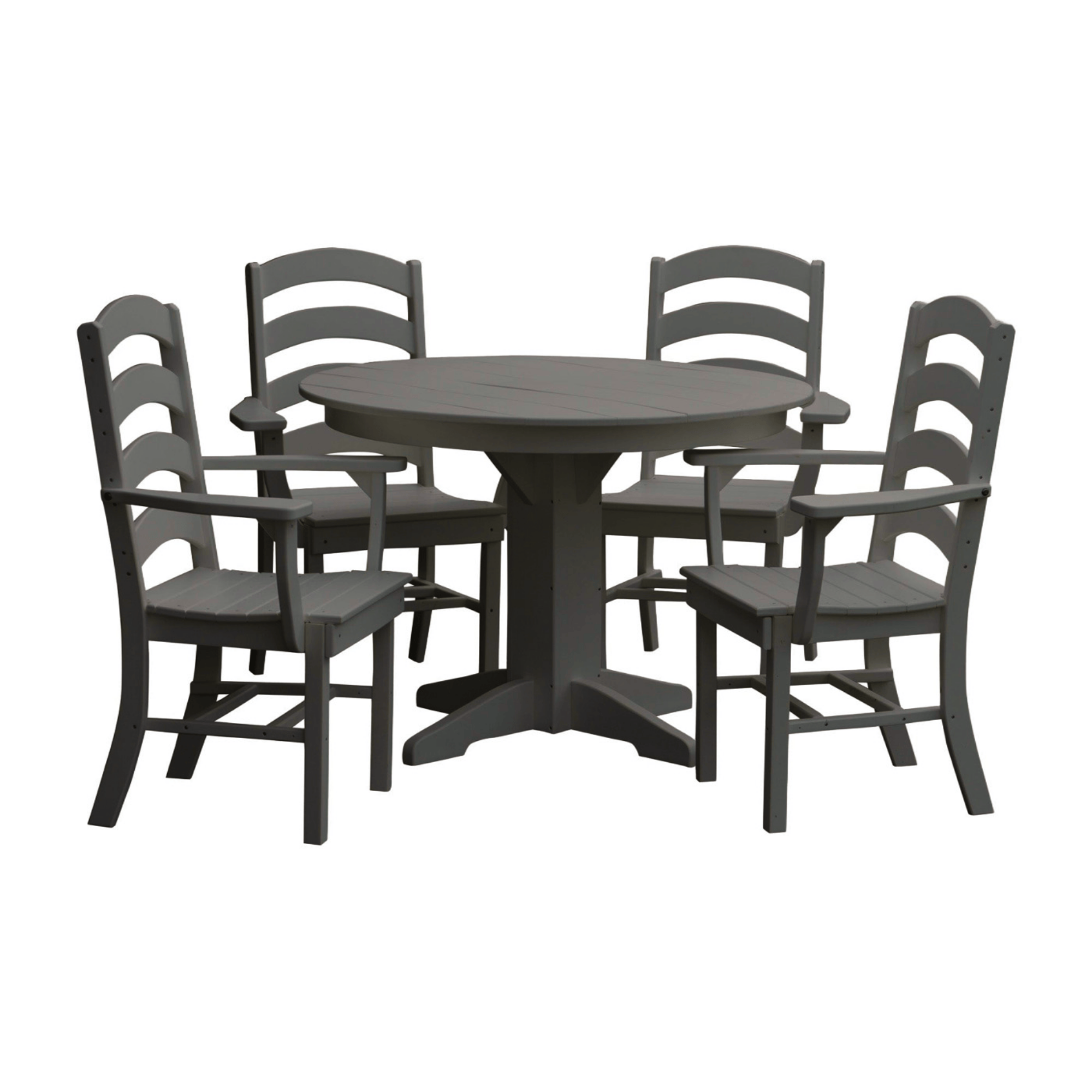 Keystone Amish Co. Josie 5-Piece Poly Outdoor Dining Set with Round Table