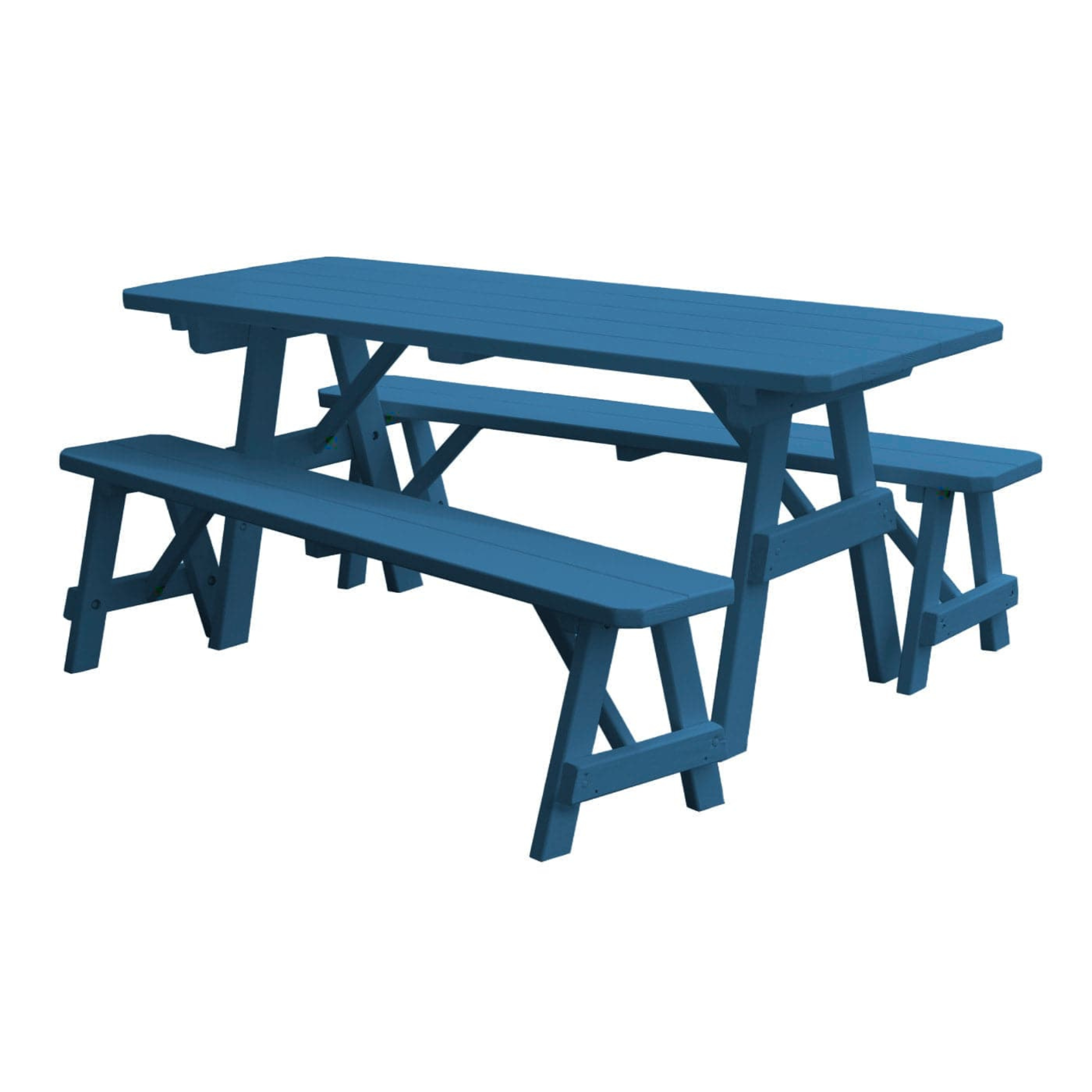 Keystone Amish Co. Pine Traditional Outdoor Dining Set with Benches
