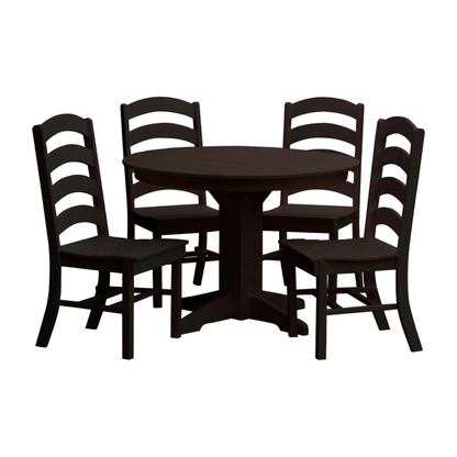 Keystone Amish Co. Josie 5-Piece Poly Outdoor Dining Set with Round Table