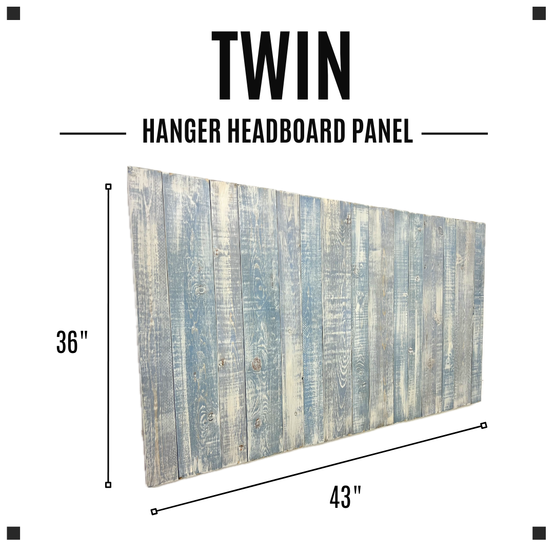 Keystone Amish Co. Distressed Blue Solid Wood Headboard