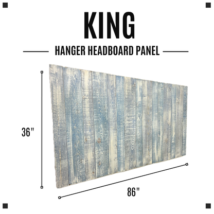 Keystone Amish Co. Distressed Blue Solid Wood Headboard
