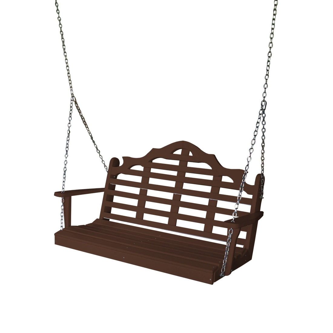 Keystone Amish Co. 4 Foot Milan Recycled Plastic Porch Swing, Tudor Brown