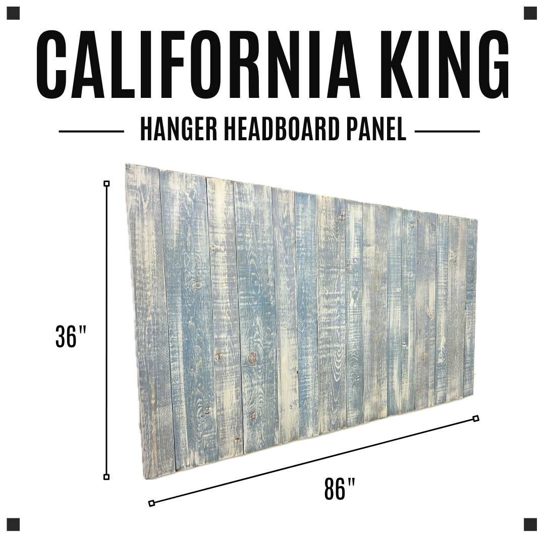 Keystone Amish Co. Distressed Blue Solid Wood Headboard