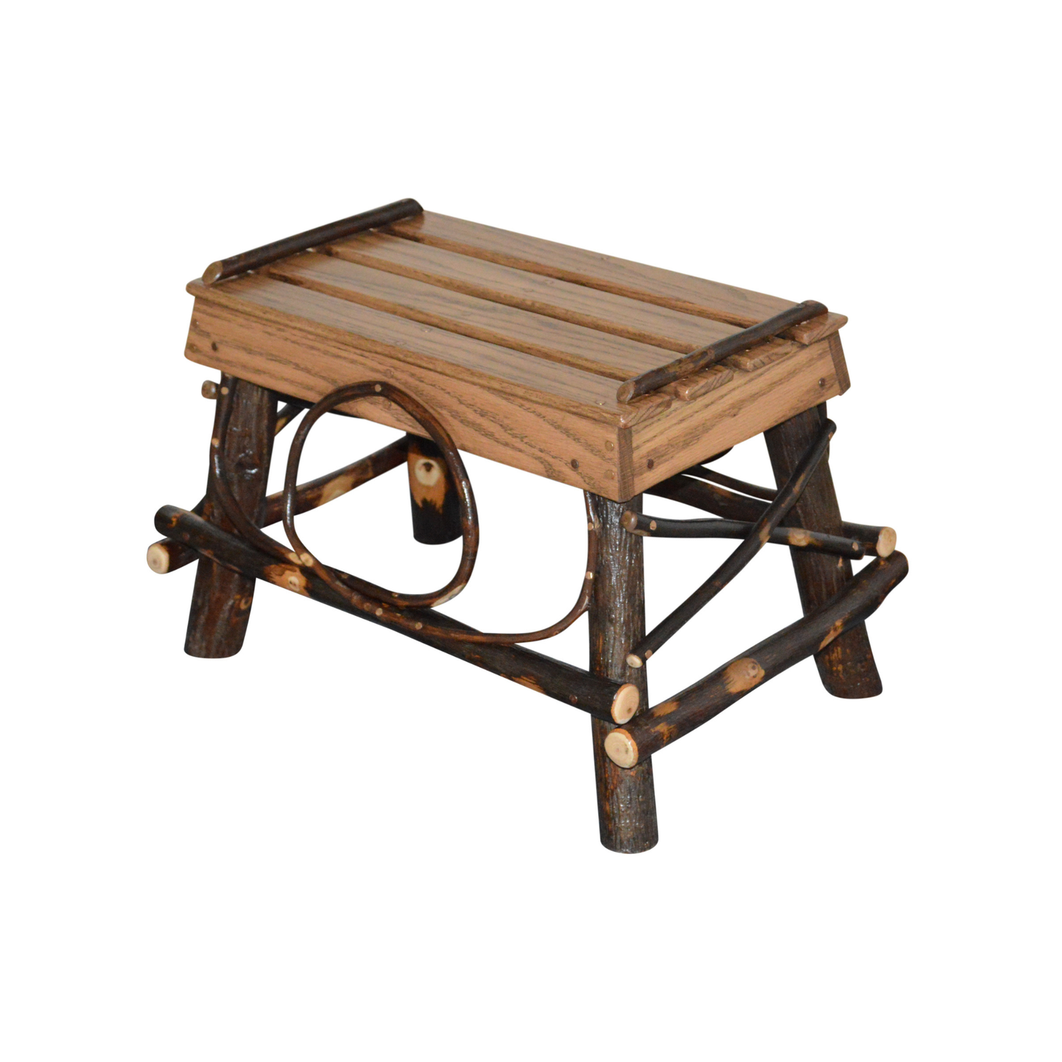 Keystone Amish Co. Hickory Rustic Foot Stool
