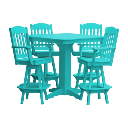 Keystone Amish Co. Classic 5-Piece Poly Bar Dining Set