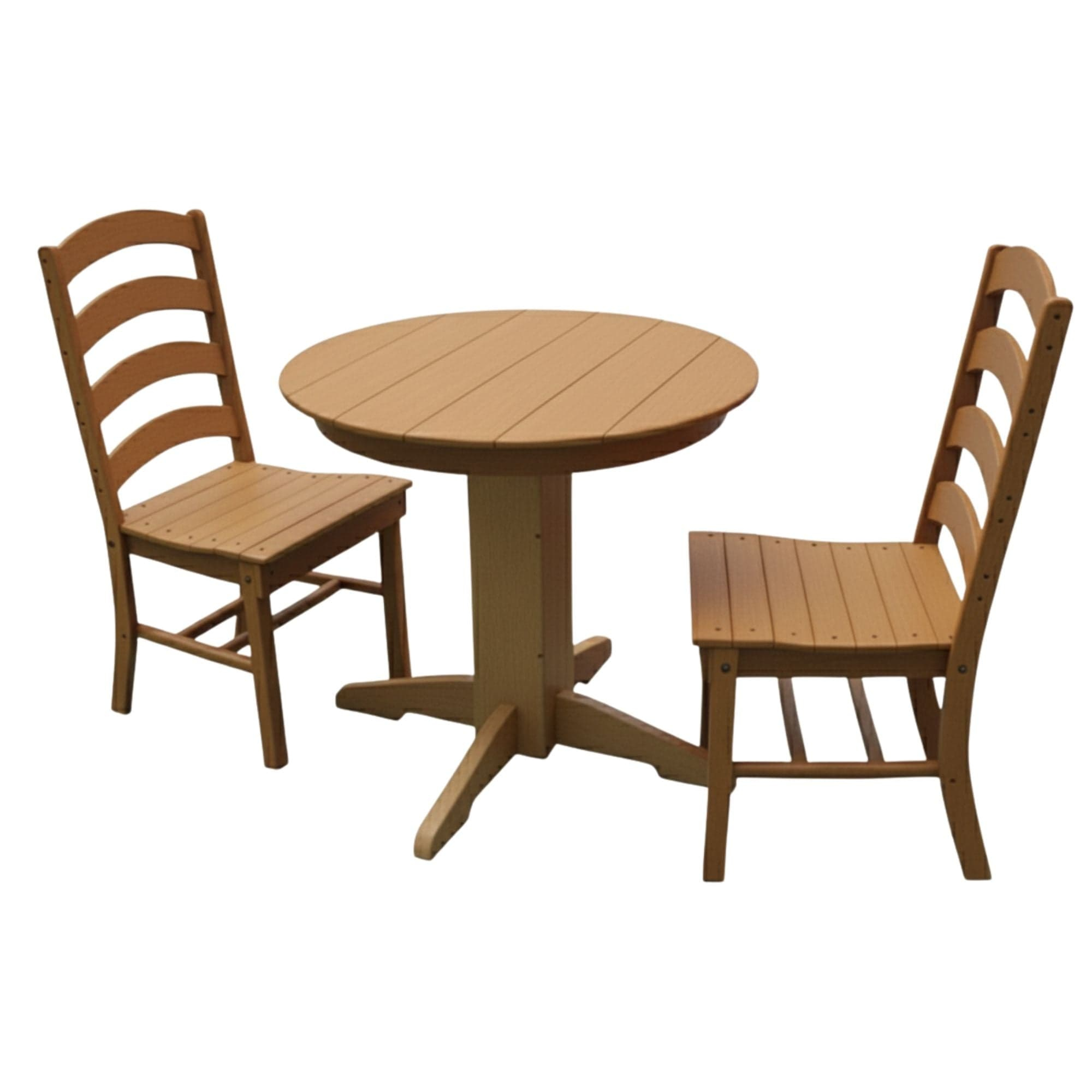 Keystone Amish Co. Josie 3-Piece Poly Outdoor Dining Set with Round Table