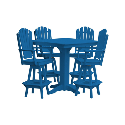 Keystone Amish Co. Sunburst 5-Piece Poly Bar-Height Dining Set