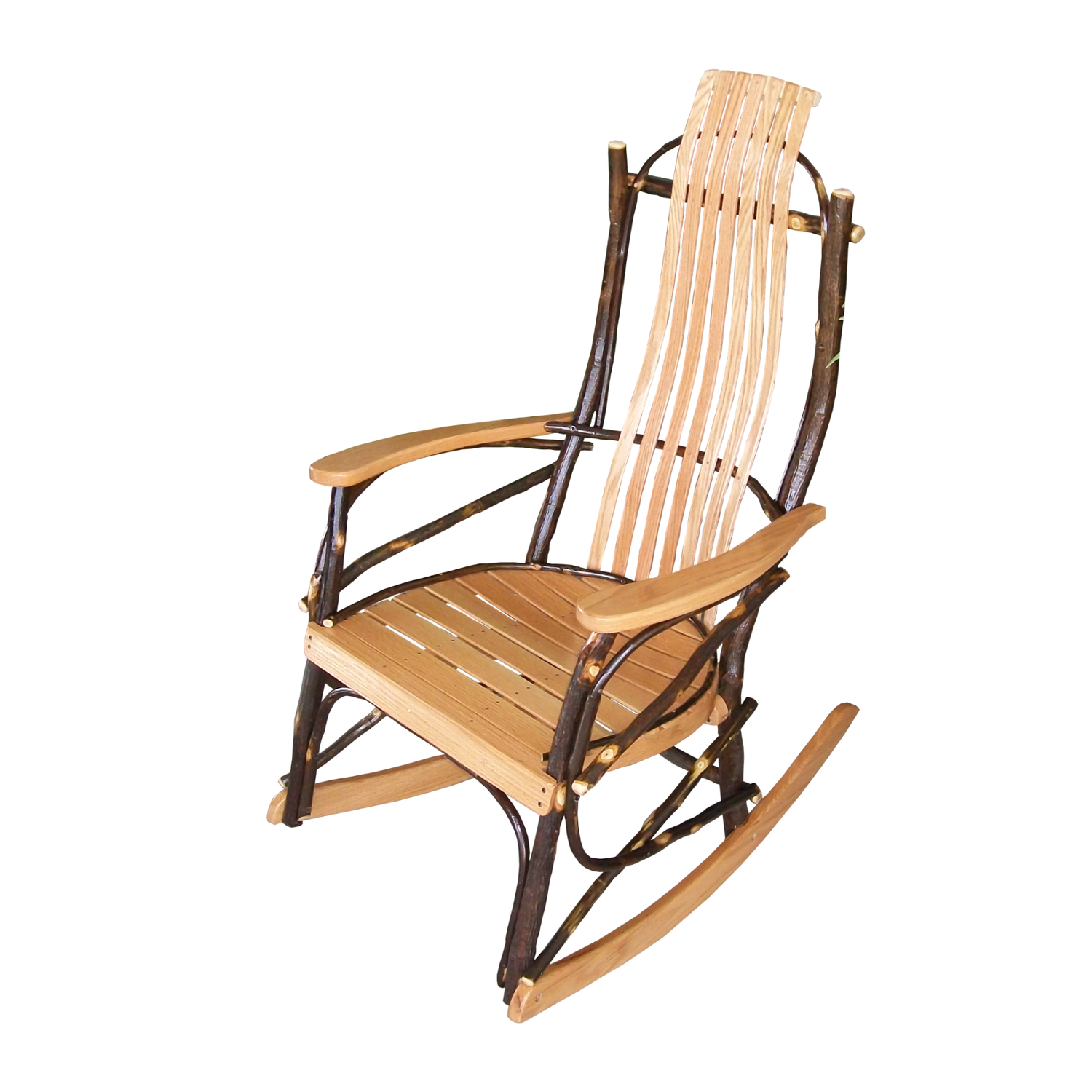 Keystone Amish Co. Hickory Rustic Wooden Rocking Chair