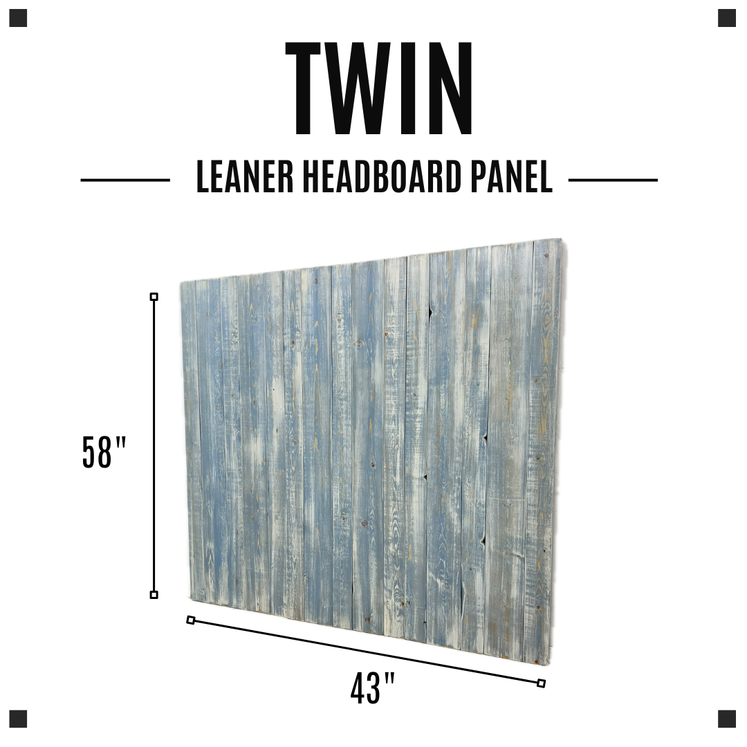 Keystone Amish Co. Distressed Blue Solid Wood Headboard