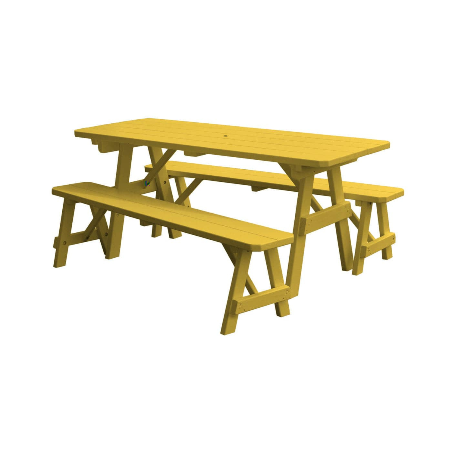 Keystone Amish Co. Pine Traditional Outdoor Dining Set with Benches