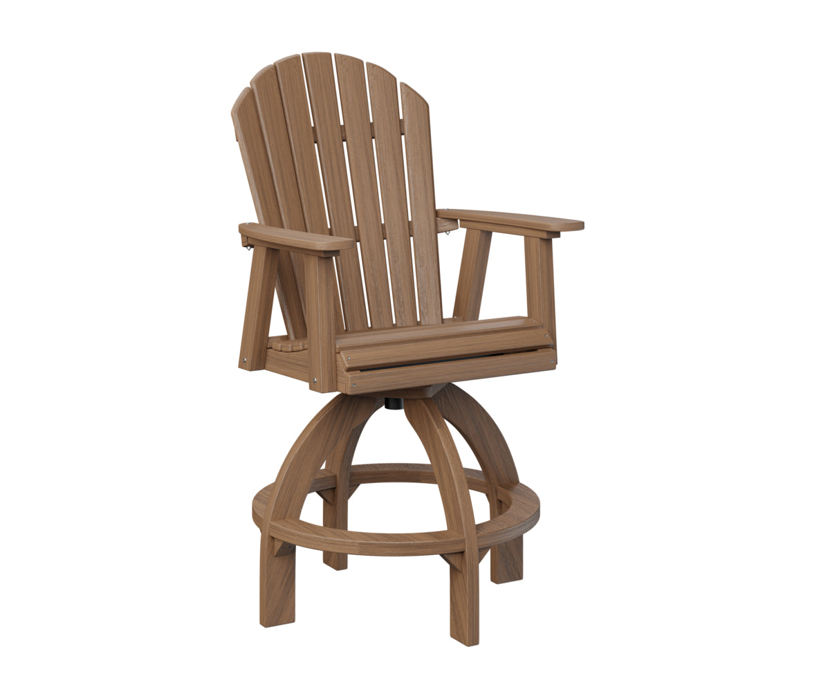 Berlin Gardens Comfo Outdoor Poly Lumber Back Swivel Bar Height Chair
