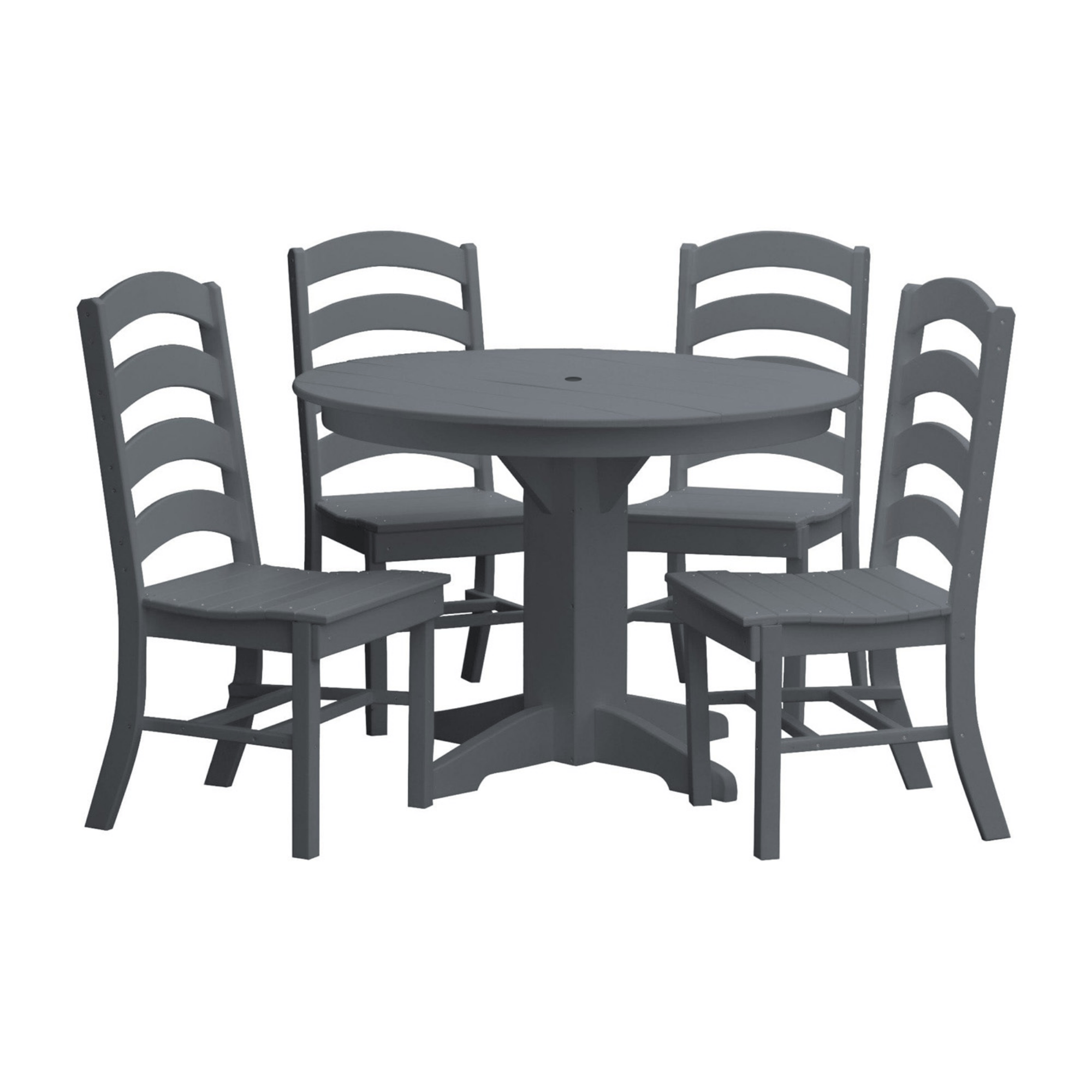 Keystone Amish Co. Josie 5-Piece Poly Outdoor Dining Set with Round Table