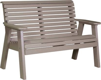 LuxCraft Poly Composite 4-Foot Rollback Outdoor Bench