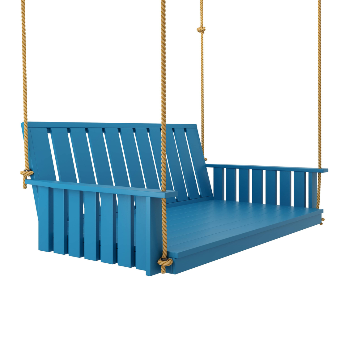 Keystone Amish Co. Twin The Weston Porch Swing Bed, Carribean Blue Paint
